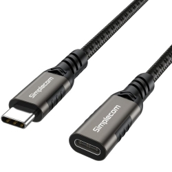 Simplecom CAU610 Usb-c Male To Female Extension Cable USB 3.2 Gen2 Pd 100W 20Gbps 1M CAU610