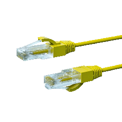 1m CAT6A Thin U/Utp Lszh 28 Awg RJ45 Network Cable | Yellow 004.650.6003