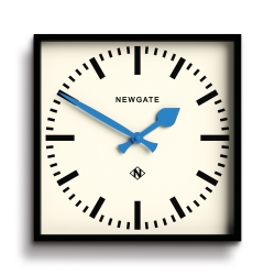 Newgate Number Five Wall Clock Black Blue Hands NGNUMFIV390KICE