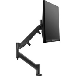 Awms-Hxb Heavy Duty Dynamic Arm With Desk Clamp - Single Monitors To 16kg (35lb) Flat, 12kg (26.5lb) Curved - Heavy Duty F-clamp Fixing - Black Awms-hxb-h-b