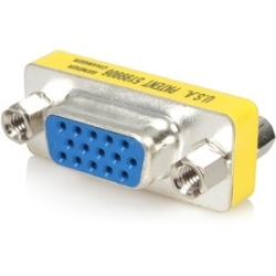 StarTech.com Slimline - Display Gender Changer - VGA - Hd-15 (F) - Hd-15 (F) - 1 X 15-pin Hd-15 VGA Female - 1 X 15-pin Hd-15 VGA Female - Nickel Connector - Black GC15HSF