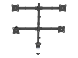 Startech.Com Quad Monitor Desk Mount <27", <8KG, Full Motion, H/Adj, Vesa, Black, 5YR ARMQUAD