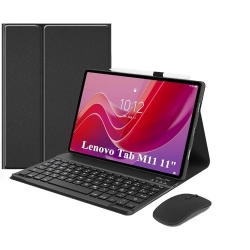 Usp Lenovo Tab M11 (11") Keyboard + Case Black, Magnetic, Pu Leather Covering, Front & Rear Facing Camera Holes,3 Years Warranty KBCBLTM11