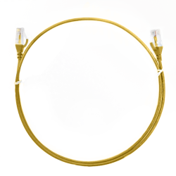 0.15m CAT6 Ultra Thin Lszh Ethernet Network Cable | Yellow 004.004.6000