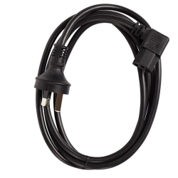 2m Right Angle Iec C13 10A Power Cable | Black 011.180.0016