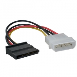 Atx 45cm 4-pin Molex Male Power To 1x Serial Ata-15pin Cable Adapter Acbpps1hstpower_b