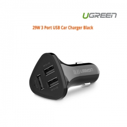 Ugreen 29w 3 Port Usb Car Charger Black Acbugn40284 Acbugn40284