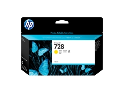 HP 728 130-Ml Yellow Designjet Ink Cartridge F9J65A - T730/T830 HPF9J65A