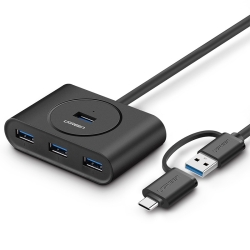 UGreen USB 3.0 Hub With Type C Port Black 1M 40850 ACBUGN40850