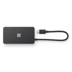Microsoft Usb-c Travel Hub (Black) - Gigabit Ethernet, Vga, Hdmi 2.0 4K @ 60Hz - Usb-c / Usb-a 1E4-00005