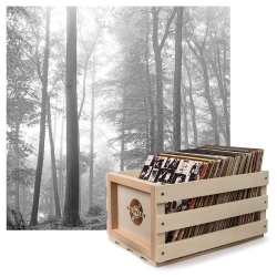Crosley Record Storage Crate & Taylor Swift Folklore (In The Trees Edition) - Double Vinyl Album Bundle UM-3503488-B