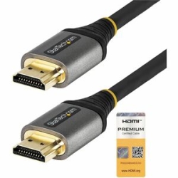 StarTech.com 16ft (5m) Premium Certified Hdmi 2.0 Cable, High Speed Ultra Hd 4K 60Hz Hdmi Cable W/ Ethernet, HDR10, UHD Hdmi Monitor Cord - Cable For Audio/Video Device, Monitor, Display Screen, Computer, Notebook, Desktop Computer, Pc, Workstation, Tv,