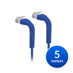 Ubiquiti UniFi Patch Cable Single Unit, 5m, Blue, End Bendable To 90 Degree, RJ45 Ethernet Cable, Cat6, Ultra-Thin 3mm Diameter U-Cable-Patch-5M-RJ45-BL
