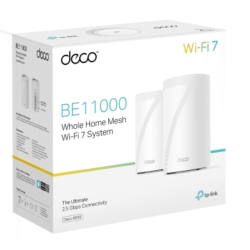 TP-Link Deco BE65(2-pack) BE11000 Whole Home Mesh Wi-Fi 7 System (WIFI7) 574 Mbps At 2.4 GHz + 4320 Mbps At 5 GHz + 5760 Mbps At 6 GHz Deco BE65(2-pack)