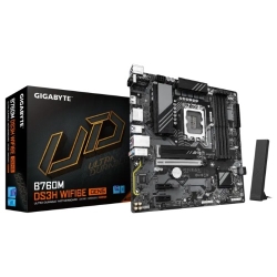 Gigabyte B760M DS3H WIFI6E GEN5 Intel Lga 1700 Matx Motherboard, 4x DDR5 ~256GB, 1x Pci-e X16, 2x M.2, 4x Sata, 5x USB 3.2, 6x USB 2.0 B760M DS3H WF6E GEN5