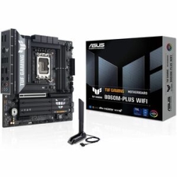 TUF Gaming B860M-PLUS Wifi Gaming Desktop Motherboard - Intel B860 Chipset - Socket LGA-1851 - Micro ATX - Core Ultra Processor Supported - 256 GB DDR5 Sdram Maximum RAM - Dimm, Udimm - 4 x Memory Slots - Gigabit Ethernet - 2.5Gigabit Ethernet - Ieee 802