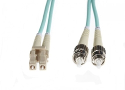 0.5m Lc-St OM4 Multimode Fibre Optic Cable: Aqua FL.OM4LCST05M