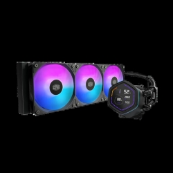 Cm Liquid Cooler, Dual Chamber Pump, 360MM Rad, Argb FANS(3), 400MM Tube, LCD Display, 5YR MLX-D36M-A18PA-RD