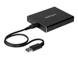 Startech Dual M.2 SSD Enclosure, USB 3.1, Raid Supported, Micro-B Cable, 2YR SM22BU31C3R