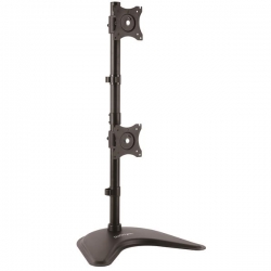 Startech Vertical Dual Monitor Stand - Heavy Duty Steel - For Vesa Mount Monitors Up To 27in -