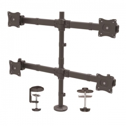Startech Desk Mount Quad Monitor Arm - Articulating - For Vesa Mount Monitors Up To 27in Monitors