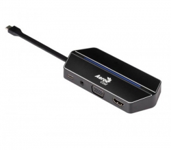 AeroCool USB Type-C PD Mini Dock with Audio HDMI, VGA, USB3.0 and Card Reader ASA-ATHB23A