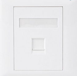 Astrotek CAT5e RJ45 Wall Face Plate 86x86mm 1 Port Socket Kit ATP-SC-5E-1