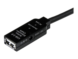 Startech 25M USB2.0 A To A Extension Cable, M/F, Black, LED, Ltw USB2AAEXT25M