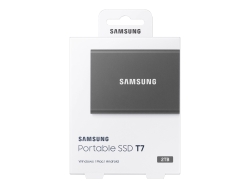 Samsung T7 2TB Portable USB-C SSD, Up To 1050MB/s R/W, Grey, 3YR Wty MU-PC2T0T/WW