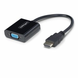 StarTech.com HDMI To VGA Adapter, Active Video Converter For Laptop/Desktop, 1920x1080 (1080p), HDMI Source To VGA Monitor/Display - HDMI To VGA Adapter Converts An HDMI Source To A VGA Output For Legacy Monitors/displays; Supports Up To 1920x1200/1920x1