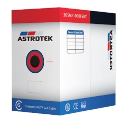 Astrotek CAT6 Utp Cable 305m Roll - Orange Full 0.55mm Copper Solid Wire Ethernet LAN Network 23AWG 0.55cu 2x4p Lszh Jacket ATP-ORNGU6-305M