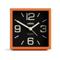 Newgate Cube Mantel Clock-Pumpkin Orange NG-ALMCUB358PO