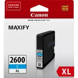 Canon PGI2600XLC Original High Yield Inkjet Ink Cartridge - Cyan Pack - 1500 Pages PGI2600XLC