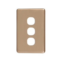 4C | Classic 3 Gang Switch Polycarbonate Cover Plate - Gold Colour 040.000.0033