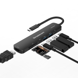 Simplecom CHT570 Usb-c SuperSpeed 7-in-1 Multiport Hub Adapter Hdmi 2.0 Docking Station CHT570