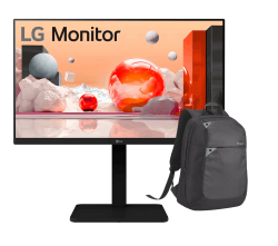 LG 23.8" (16:9) Fhd Ips, HDMI, DP, USB, D-Sub, 100Hz, Spkr, H/Adj, Tilt + Bonus Backpack 01BAG-24BA550-B