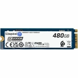 Kingston DC2000B 480 Gb Solid State Drive - M.2 2280 Internal - PCI Express NVMe (PCI Express NVMe 4.0 X4) - Server, Data Center Device Supported - 0.4 Dwpd - 350.40 TB Tbw SEDC2000BM8/480G
