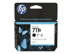 HP 711B 80ML Matte Black Ink Cartridge - T100 / T120 / T125 / T130 / T520 / T530 HPIM3WX01A