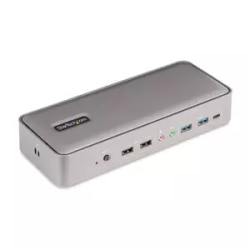 StarTech.com Dual-Laptop USB-C Kvm Docking Station, Dual Monitor 4K 60Hz DisplayPort Dock, 5x USB Hub, GbE, 90W/45W Pd, Windows/Mac, Taa - Dual-Laptop Kvm Dock Switches Between 2 USB Type-C Hosts W/ Toggle Button - Charge 2 Laptops (90W To Active, 45W To