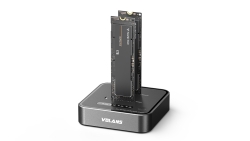 Aluminium 2-Bay USB-C (20Gbps) M.2 NVMe PCI-E SSD Docking Station With Clone VL-UCM2DS-S