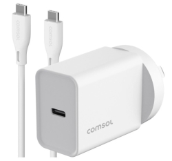 Comsol 20W USB-C Wall Charger + 1.5M USB-C To C Cable AC20KCCW