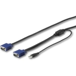 StarTech.com 15 Ft. (4.6 M) USB Kvm Cable For StarTech.com Rackmount Consoles - VGA And USB Kvm Console Cable (RKCONSUV15) - 15 Ft. (4.6 M) USB Kvm Cable Enables Your Switch Kit To Conveniently Operate Your Server - USB And VGA Kvm Cord Specifically Desi