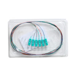 Fibre Pigtail Sc OM4 Multimode 2m - 6 Pack Rainbow - Aqua Connector | Backward Compatible With OM3 015.012.1411