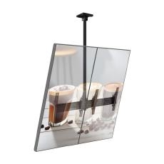 Atdec Ceiling Menu Board Dual Display 2x1 Single Pole Mount Portrait/Smaller Displays ADBS-2X1-12TC
