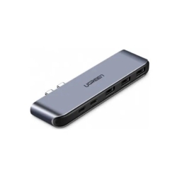 Ugreen 50775 Dual Type-C 5 In 1 Adapter (3xUSB3.0, Usb-c Female, Pd Converter) ACBUGN50775