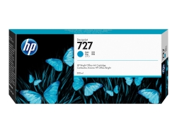 HP 727 300-Ml Cyan Designjet Ink Cartridge - T920/T930/T1500/T1530/T2500/T2530 HP727300CY