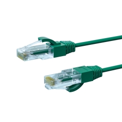 0.5m CAT6A Thin U/Utp Lszh 28 Awg RJ45 Network Cable | 10 Pack Green 004.650.8001.10PACK