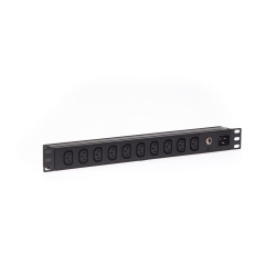 1RU 10 Way C13 10A Outlet Horizontal Pdu Rack Mount Power Rail With C19 Inlet PDU.10WHC13.15A