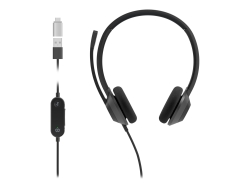 Cisco - Headset 322 Wired Dual On-Ear Carbon Black USB-C HS-W-322-C-USBC