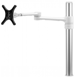 Atdec Single Monitor Desk Mount, Up To 8KG, Vesa 75x75 , 100x100, White, 10YR Wty AF-AT-SW